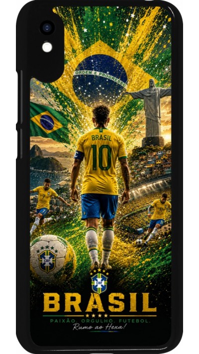 Coque Xiaomi Redmi 9A - Football Brésil splash 2026