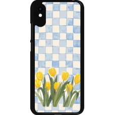 Coque Xiaomi Redmi 9A - Blue vichy tulips 2026