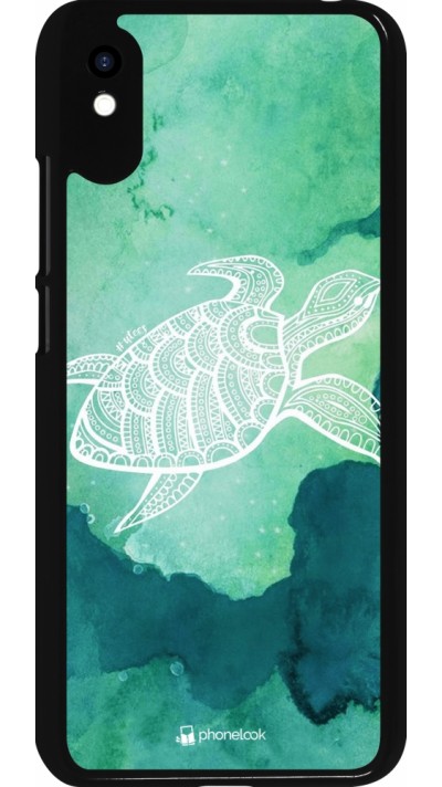 Coque Xiaomi Redmi 9A - Turtle Aztec Watercolor