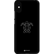 Xiaomi Redmi 9A Case Hülle - Turtles lines on black
