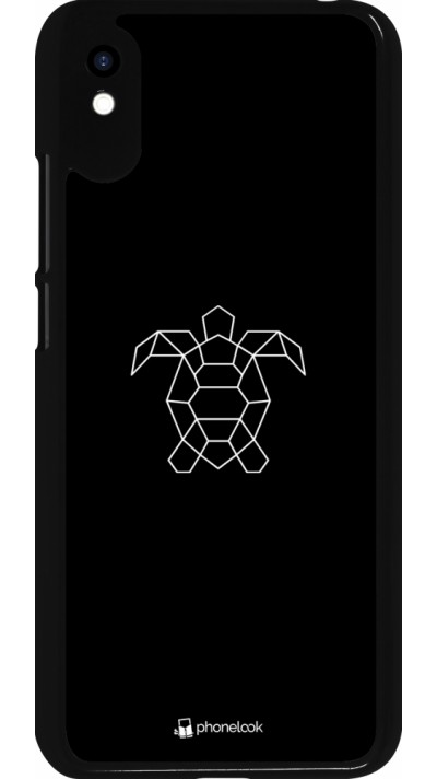Coque Xiaomi Redmi 9A - Turtles lines on black