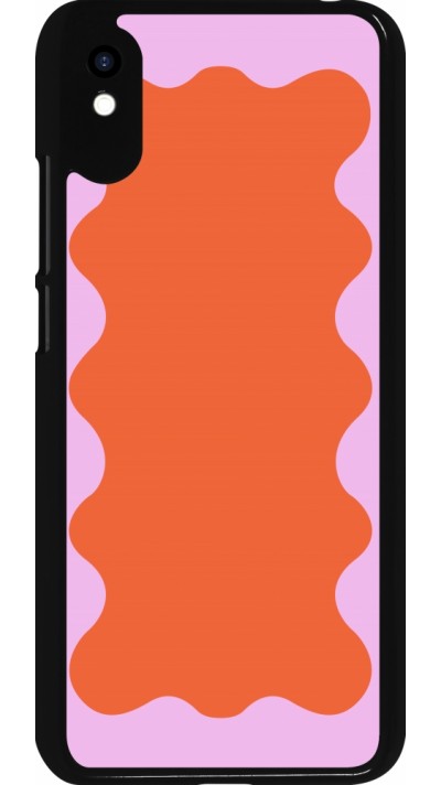 Coque Xiaomi Redmi 9A - Wavy Rectangle Orange Pink
