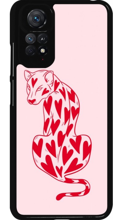 Coque Xiaomi Redmi Note 11 / 11S - Leopard with hearts 2026