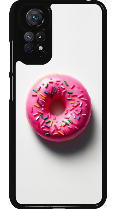 Coque Xiaomi Redmi Note 11 / 11S - Weißer Hintergrund, pinker Donut