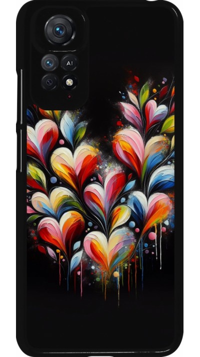 Coque Xiaomi Redmi Note 11 / 11S - Valentine 2024 Coeur Noir Abstrait