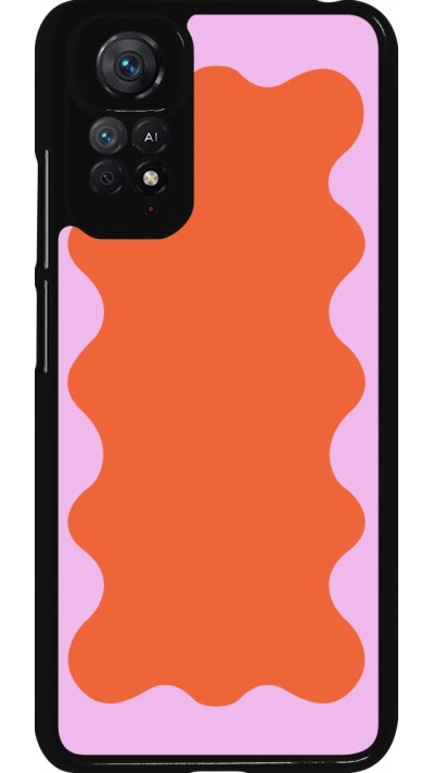 Coque Xiaomi Redmi Note 11 / 11S - Wavy Rectangle Orange Pink