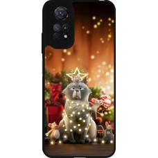 Coque Xiaomi Redmi Note 11 / 11S - Silicone rigide noir Christmas 25 Xmas Cat