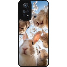 Coque Xiaomi Redmi Note 11 / 11S - Silicone rigide noir Easter 2026 Rabbits