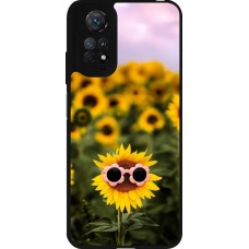 Coque Xiaomi Redmi Note 11 / 11S - Silicone rigide noir Sunflower with glasses Spring 2026