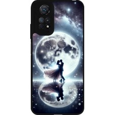 Coque Xiaomi Redmi Note 11 / 11S - Silicone rigide noir Valentine 2024 Love under the moon