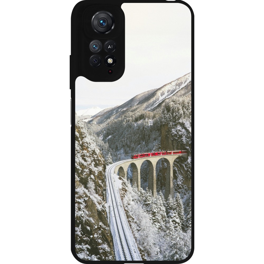 Xiaomi Redmi Note 11 / 11S Case Hülle - Silikon schwarz Winter 25 Winter polar express