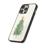 Coque iPhone 12 / 12 Pro - Silicone rigide noir Christmas 25 Sketch Tree