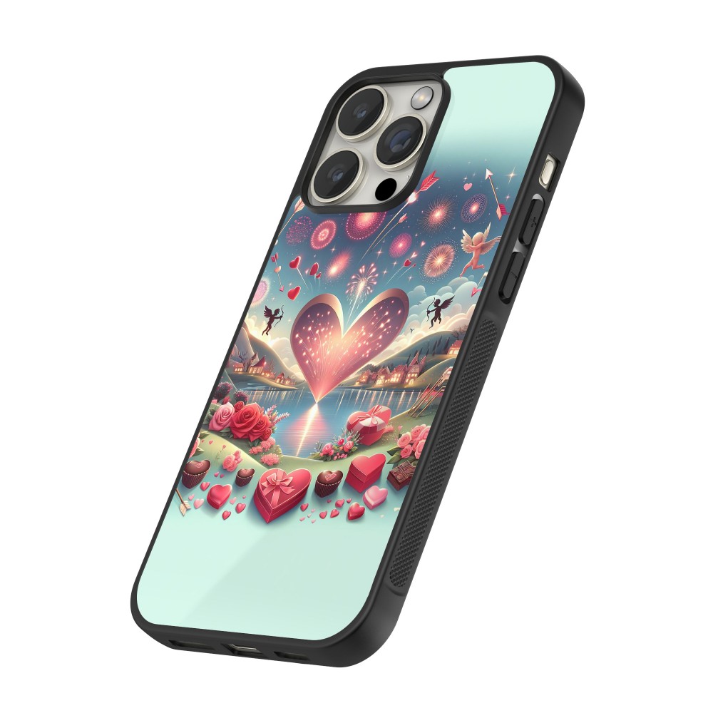 iPhone 12 / 12 Pro Case Hülle - Silikon schwarz Valentin 2025 Schick