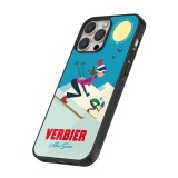 iPhone 12 / 12 Pro Case Hülle - Silikon schwarz Verbier Ski Downhill