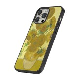 Coque iPhone 12 Pro Max - Silicone rigide noir Tableau art - Les Tournesols - Van Gogh