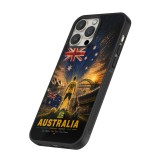 Coque iPhone 13 Pro Max - Silicone rigide noir Football Australie splash 2026