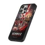 Coque iPhone 13 Pro Max - Silicone rigide noir Football Schweiz splash 2026