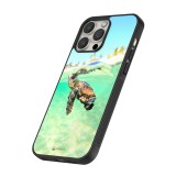 Coque iPhone 13 Pro Max - Silicone rigide noir Turtle Underwater