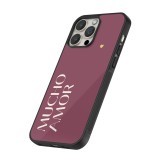 Coque iPhone 13 Pro Max - Silicone rigide noir Valentine 2024 mucho amor rosado