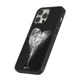Coque iPhone 13 Pro - Silicone rigide noir Valentine 2022 Black Smoke