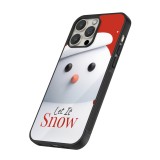 Coque iPhone 14 Pro Max - Silicone rigide noir Christmas 25 Xmas Snowman