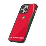 Coque iPhone 14 Pro Max - Silicone rigide noir Maillot de football Maroc 2026 personnalisable