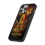 Coque iPhone 14 Pro Max - Silicone rigide noir Football Belgique splash 2026