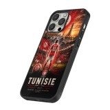 Coque iPhone 14 Pro Max - Silicone rigide noir Football Tunisie splash 2026