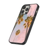 Coque iPhone 14 Pro Max - Silicone rigide noir Summer 2025 Palmiers