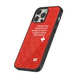 Coque iPhone 14 Pro Max - Silicone rigide noir Swiss Passport