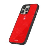 Coque iPhone 14 Pro - Silicone rigide noir Maillot de football Suisse 2026 personnalisable