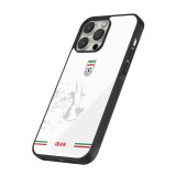 Coque iPhone 15 Pro Max - Silicone rigide noir Maillot de football Iran 2026 personnalisable