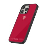 Coque iPhone 15 Pro Max - Silicone rigide noir Maillot de football Répuplique Tchèque 2026 personnalisable