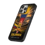 Coque iPhone 15 Pro Max - Silicone rigide noir Football Colombie splash 2026