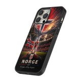 Coque iPhone 15 Pro Max - Silicone rigide noir Football Norvège splash 2026