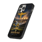Coque iPhone 15 Pro Max - Silicone rigide noir Football Suède splash 2026