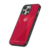 Coque iPhone 15 Pro - Silicone rigide noir Maillot de football Canada 2026 personnalisable