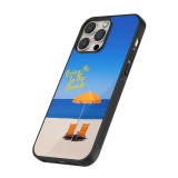 Coque iPhone 15 Pro - Silicone rigide noir Summer 2025 Bring me to the beach