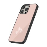 iPhone 15 Pro Case Hülle - Silikon schwarz Valentine 2023 three minimalist hearts
