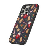 Coque iPhone 16 Pro Max - Silicone rigide noir Christmas 25 Pattern Gingerbread House