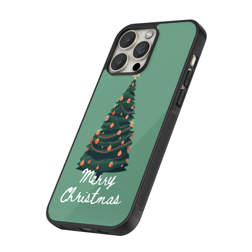Coque iPhone 16 Pro Max - Silicone rigide noir Christmas 25 Xmas Tree