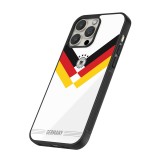 Coque iPhone 16 Pro Max - Silicone rigide noir Maillot de football Allemagne 2026 personnalisable