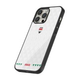 Coque iPhone 16 Pro Max - Silicone rigide noir Maillot de football Irak 2026 personnalisable
