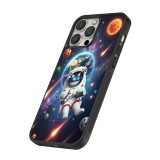 Coque iPhone 16 Pro Max - Silicone rigide noir VR SpaceCat Odyssey