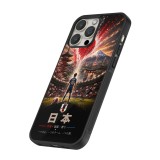 Coque iPhone 16 Pro Max - Silicone rigide noir Football Japon splash 2026