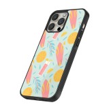 Coque iPhone 16 Pro Max - Silicone rigide noir Summer 2025 Pattern citron