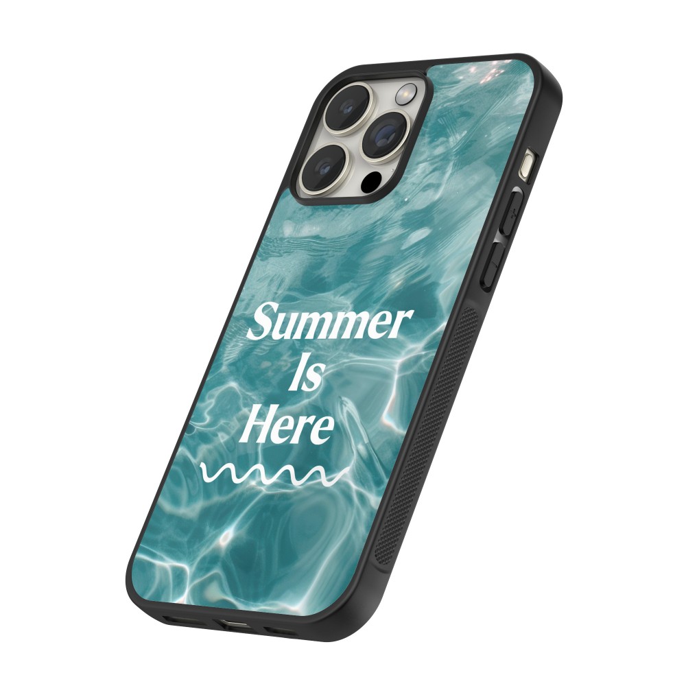 Coque iPhone 16 Pro Max - Silicone rigide noir Summer 2025 Summer is here