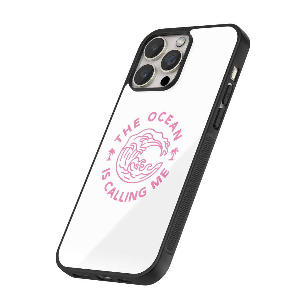 iPhone 16 Pro Max Case Hülle - Silikon schwarz The Ocean is calling me