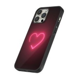 iPhone 16 Pro Max Case Hülle - Silikon schwarz Valentine 2023 single neon heart