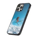 iPhone 16 Pro Max Case Hülle - Silikon schwarz Winter 22 Ski Jump